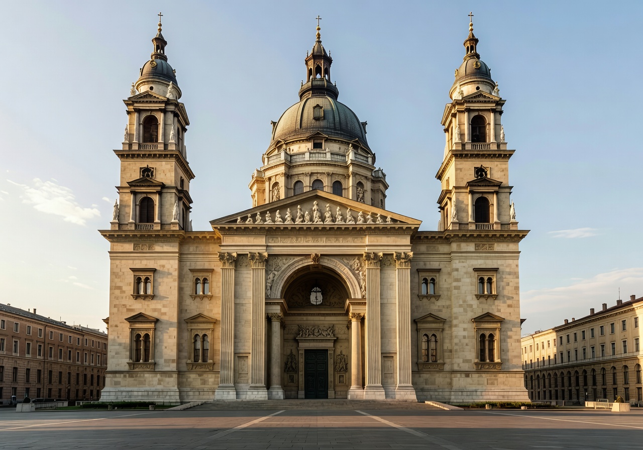 Fasaden til St. Stefans Basilika i sentrum